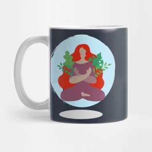 Floating Woman in Yoga Pose Mug